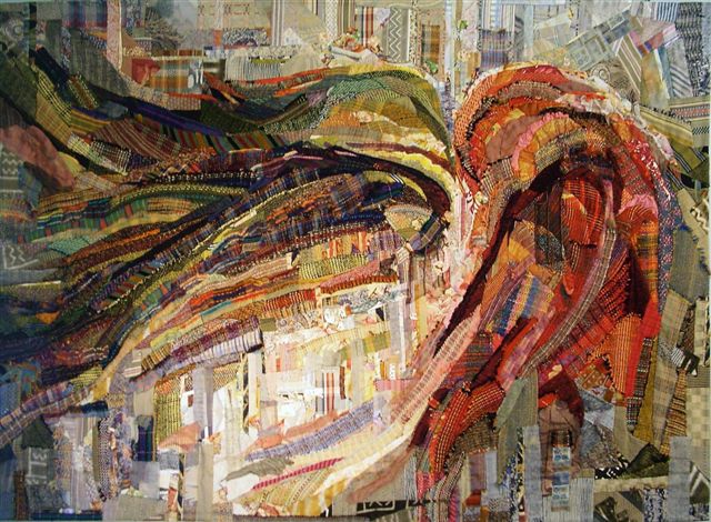 « Amitiés » patchwork Sabine du Tertre - 2006, pour illustrer le coaching en entreprise